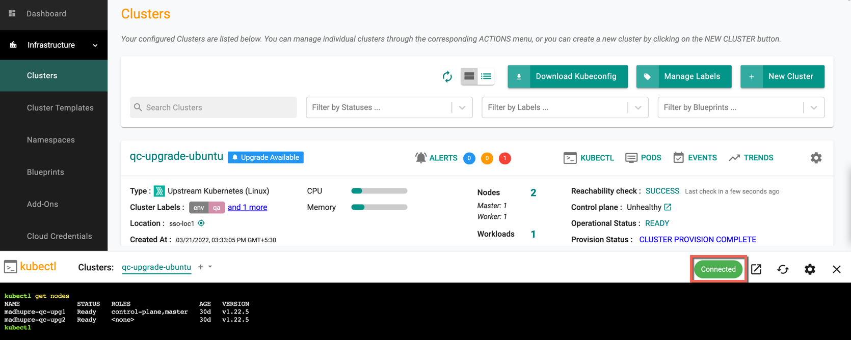 Cluster KubeCTL Shell