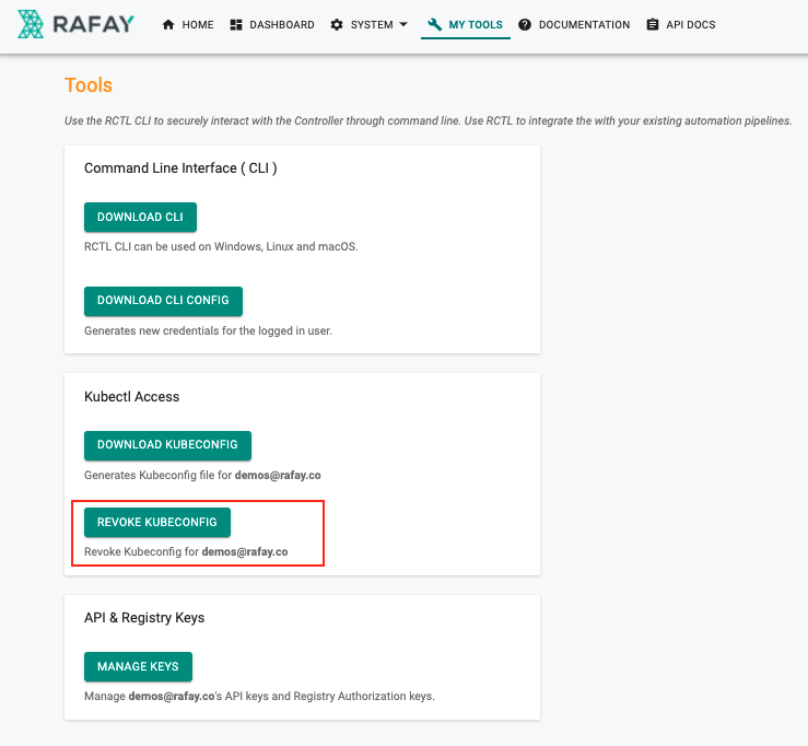 Revoke Kubeconfig for Project Admins