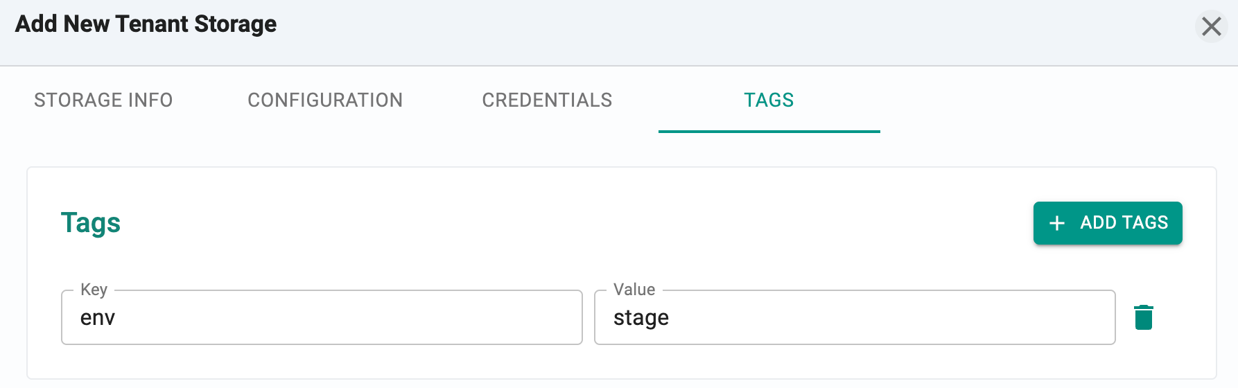 Tags Tab