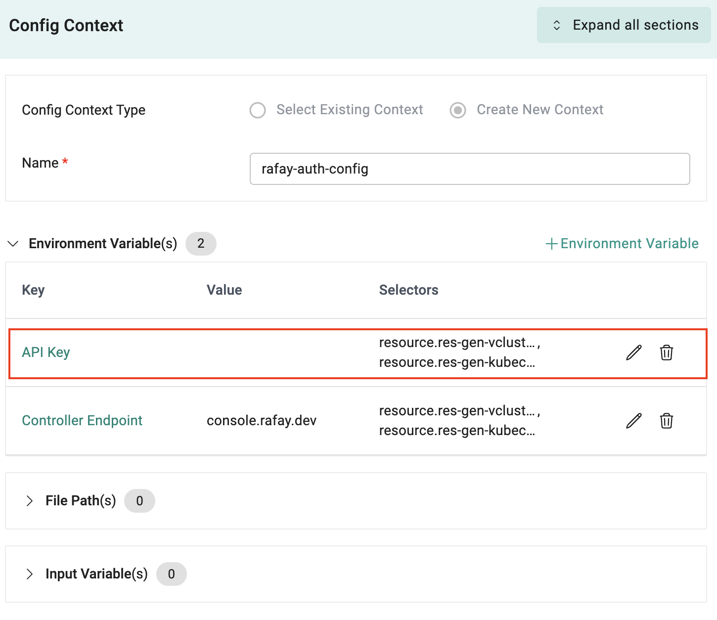 Config Context Step 1