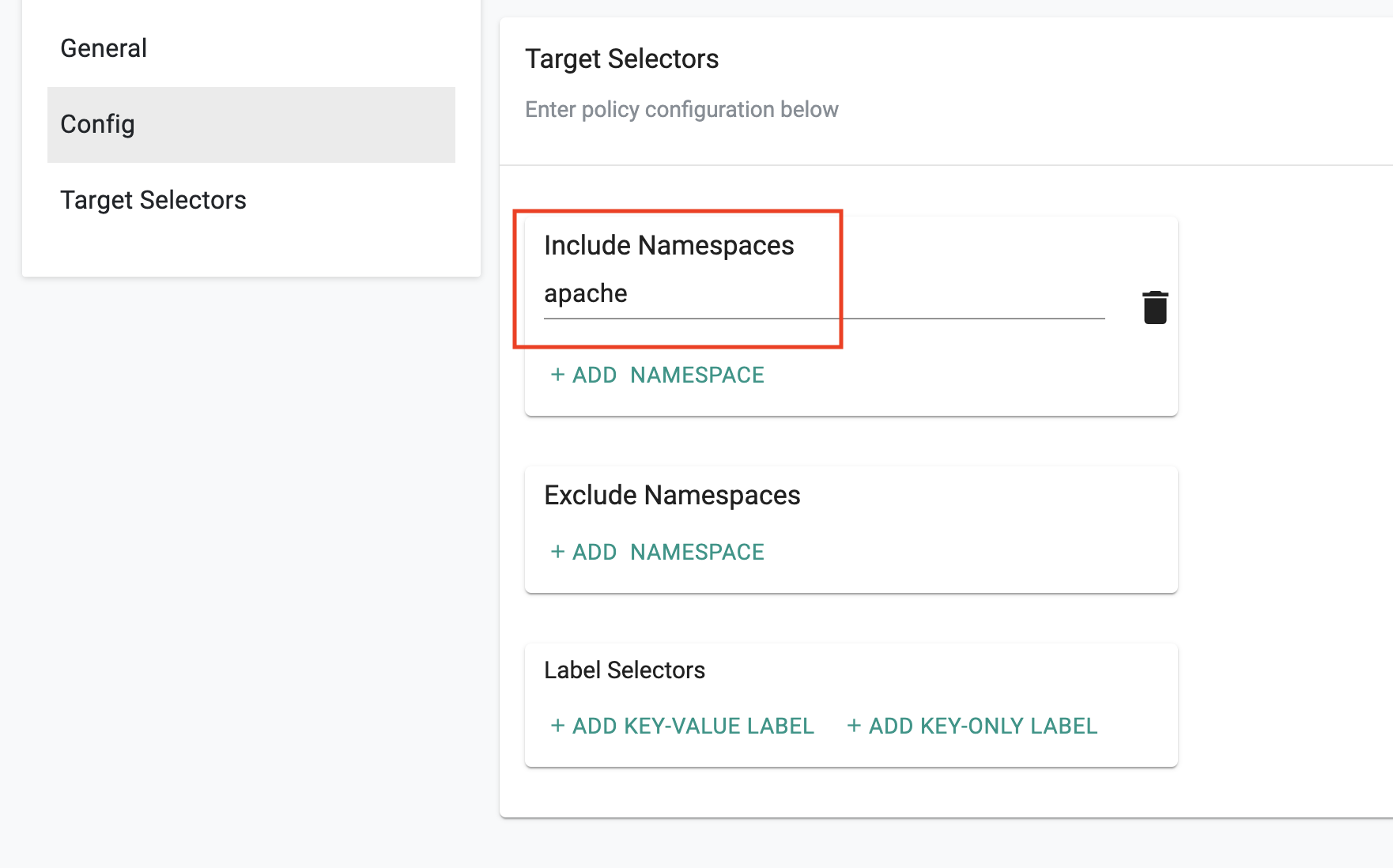 Configure Restore Policy