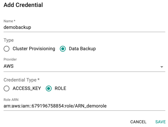 View Cloud Credential