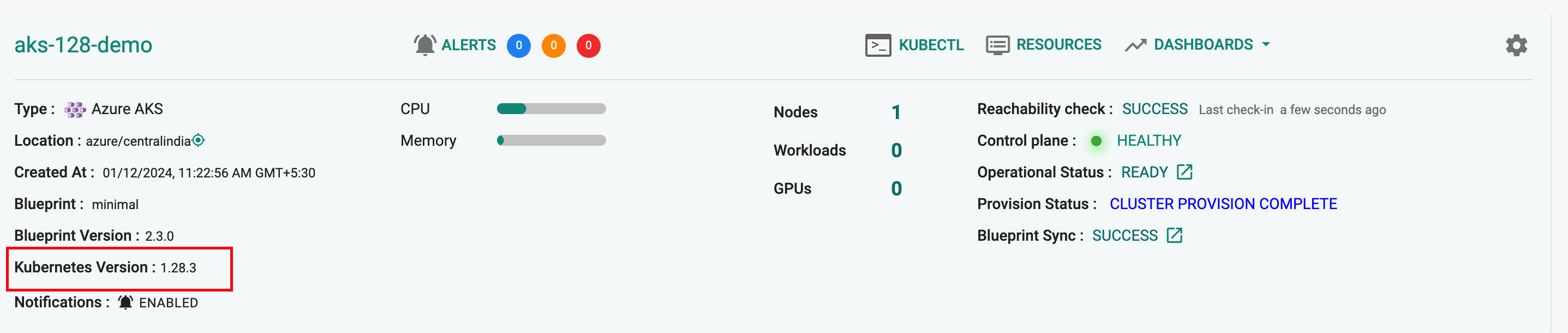 New AKS Cluster v1.28