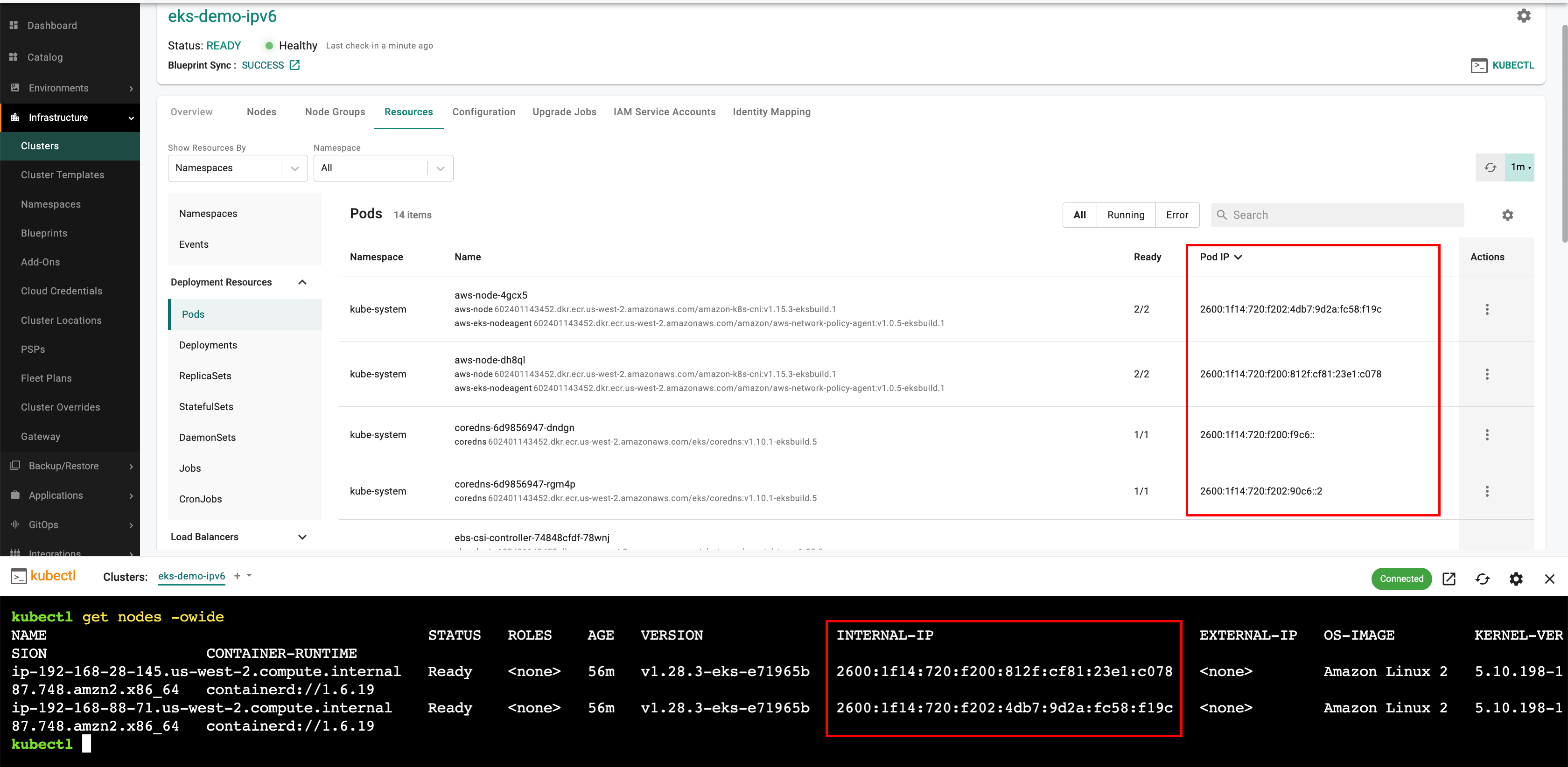 Cluster IPV6-enabled