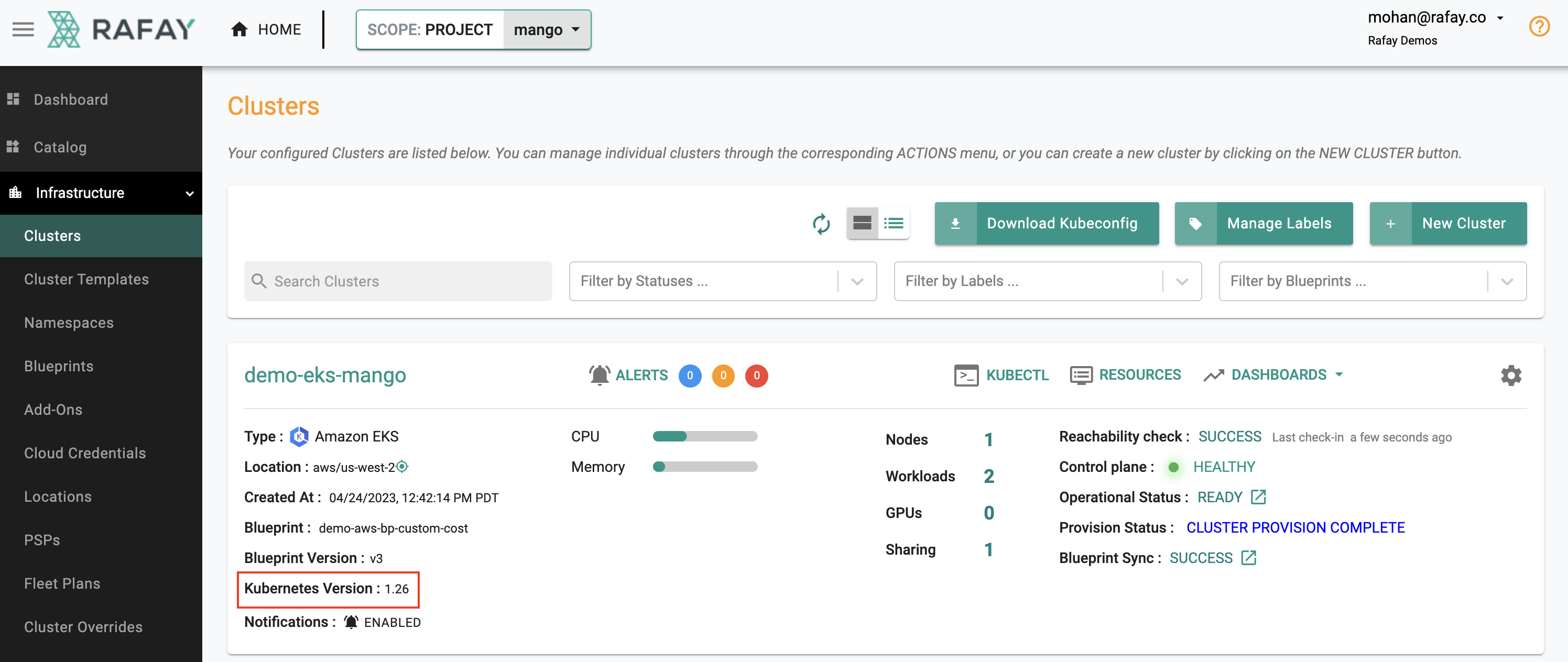 EKS v1.26 Cluster