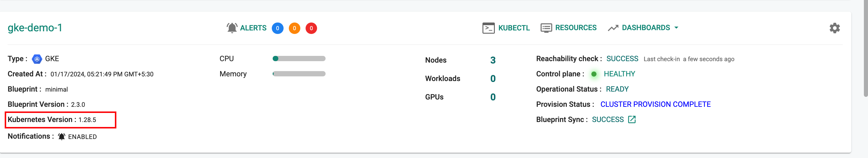 New GKe Cluster v1.28