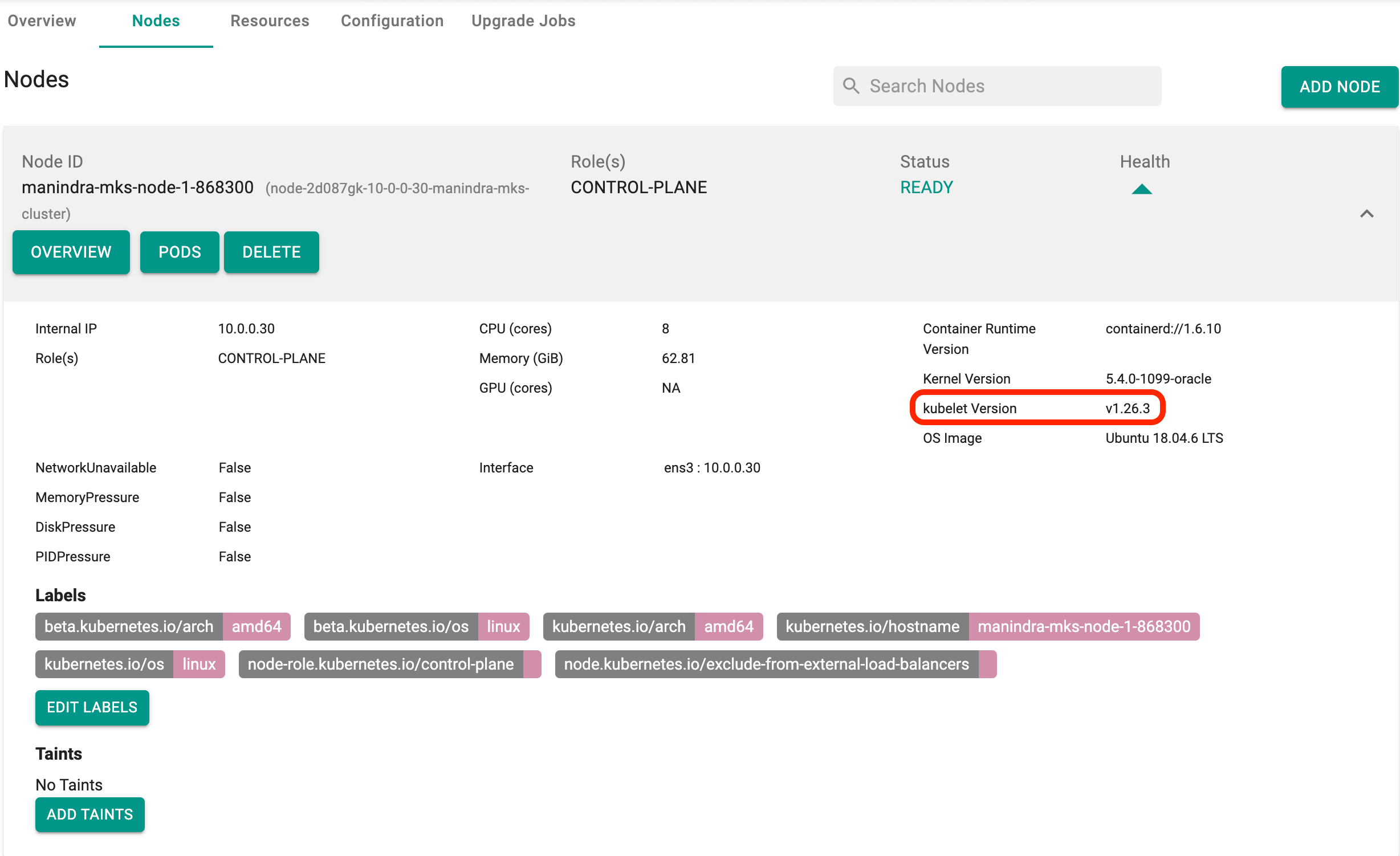 New Cluster Node based on K8S 1.26