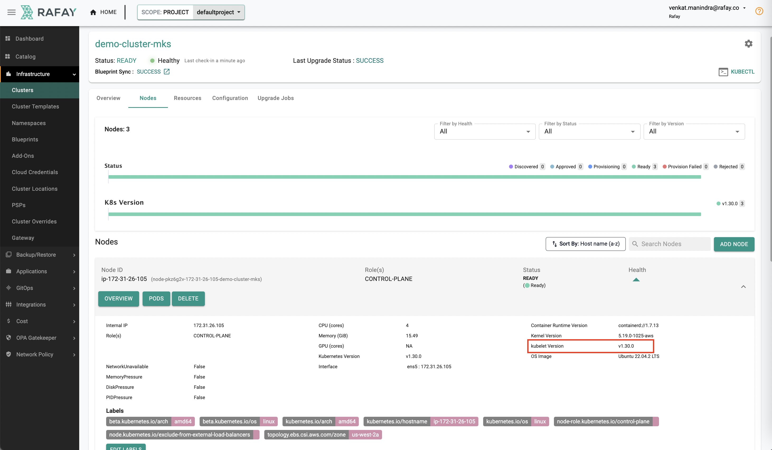 New Cluster Node based on K8S 1.30