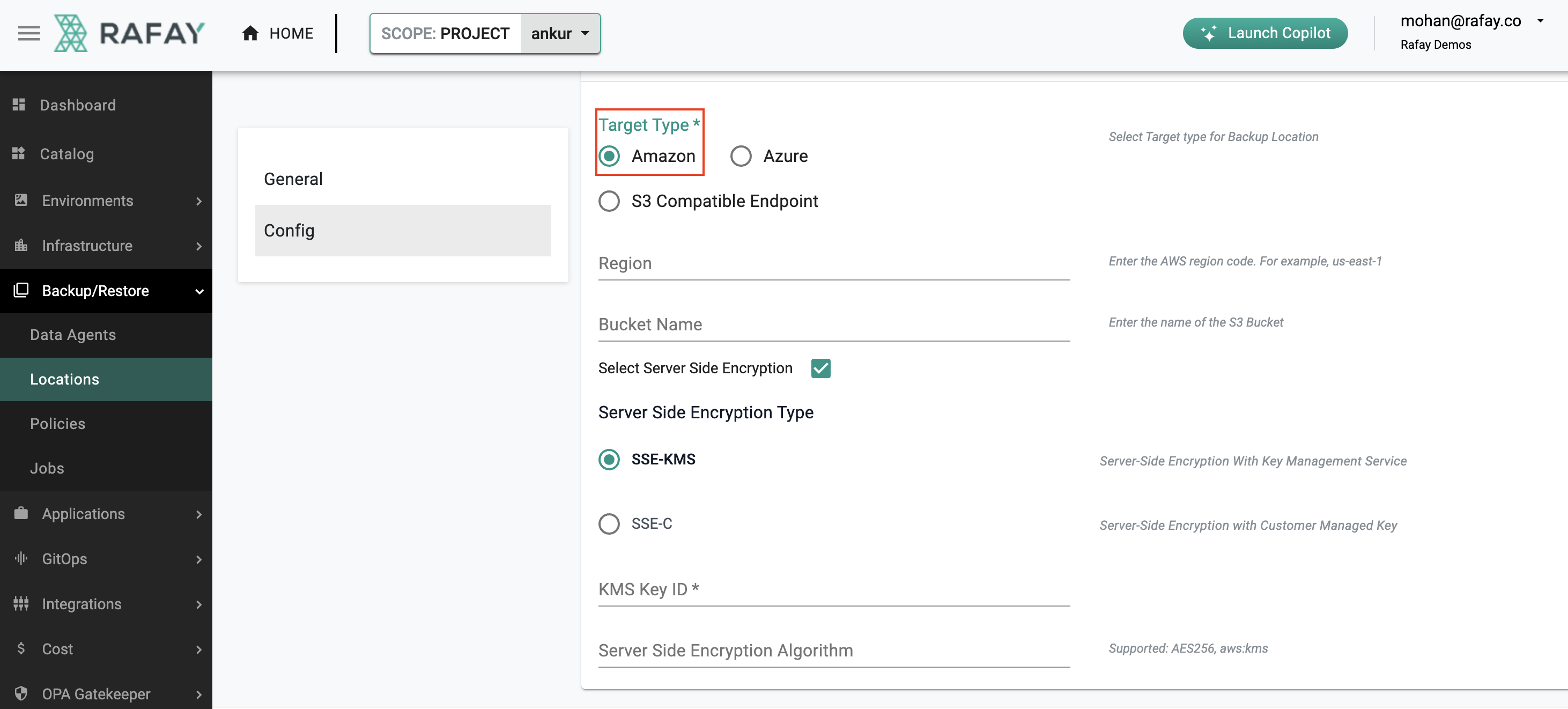 KMS Option in AWS