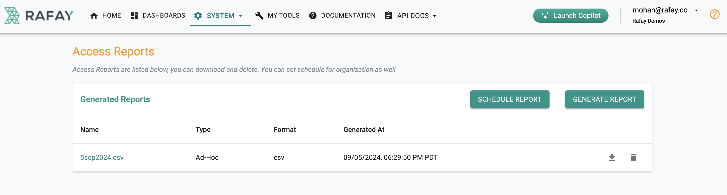 On Demand/Adhoc Reports