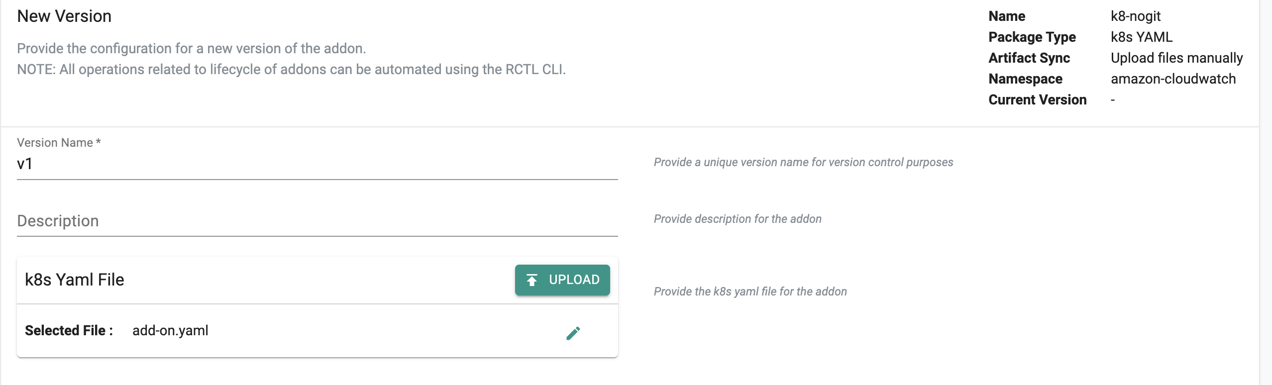 K8 YAML Version