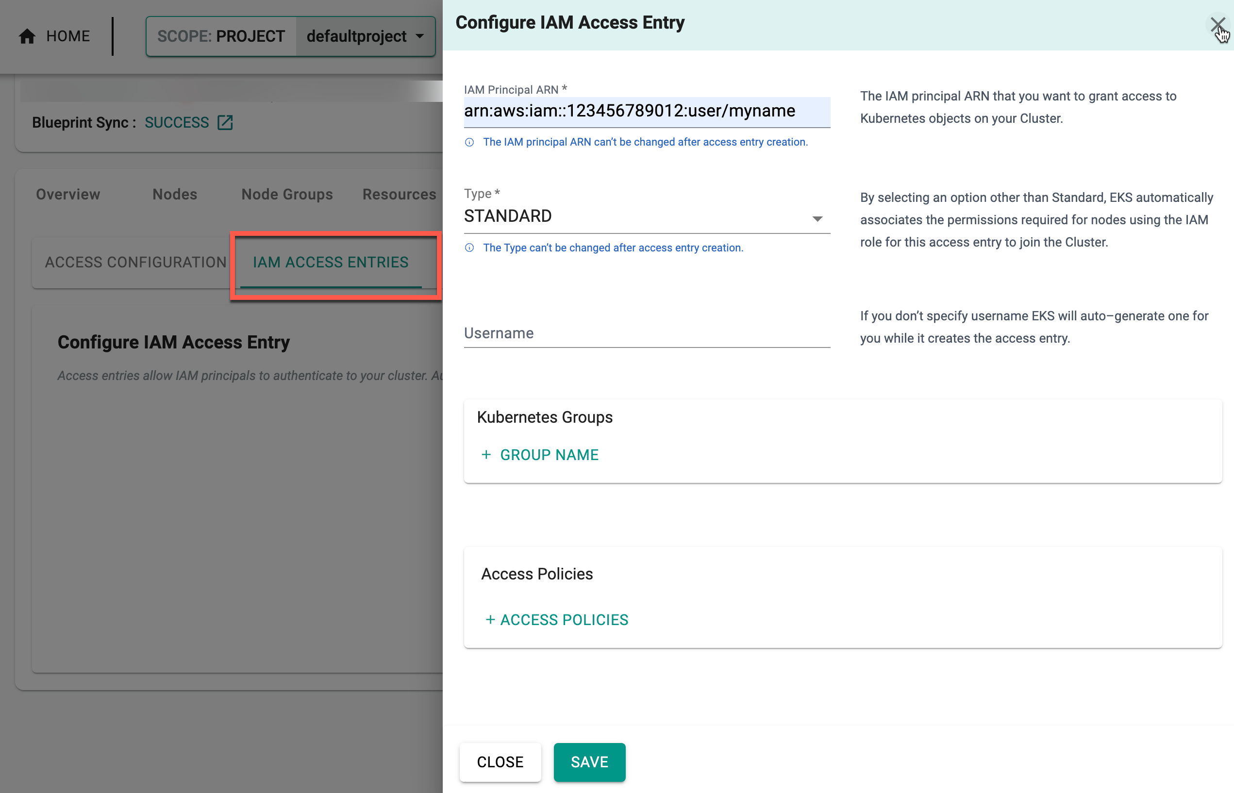 EKS Node Groups Settings