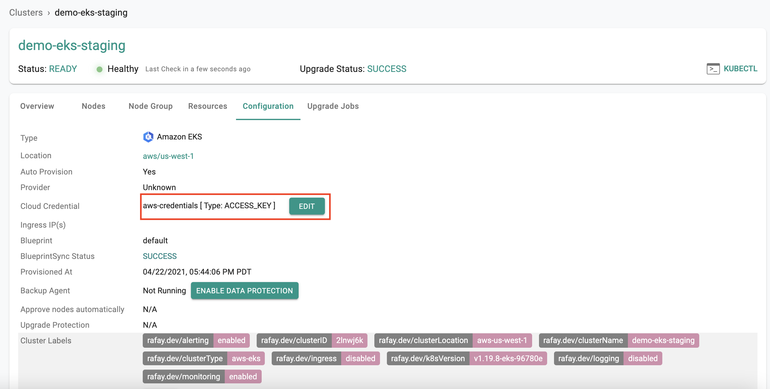 View Cloud Credential