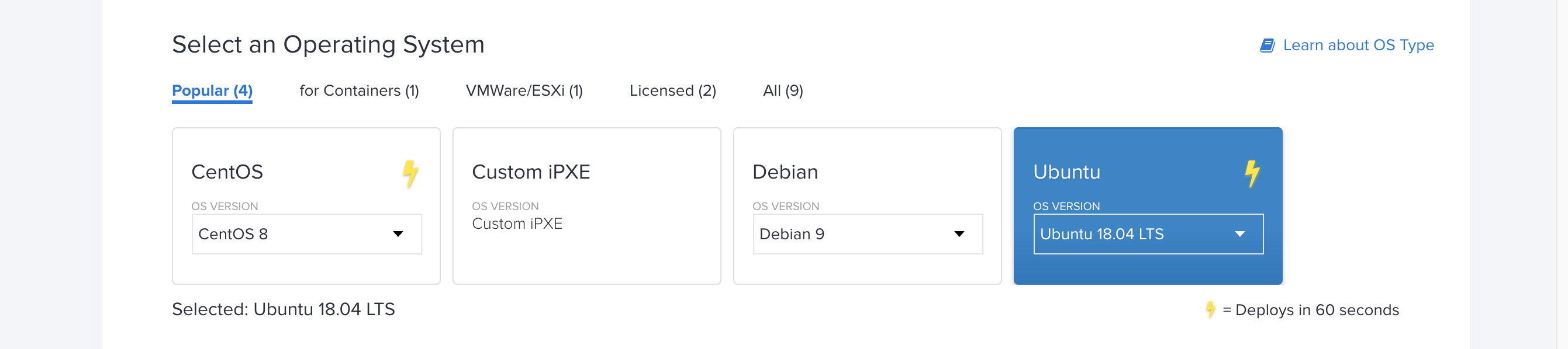 Select OS