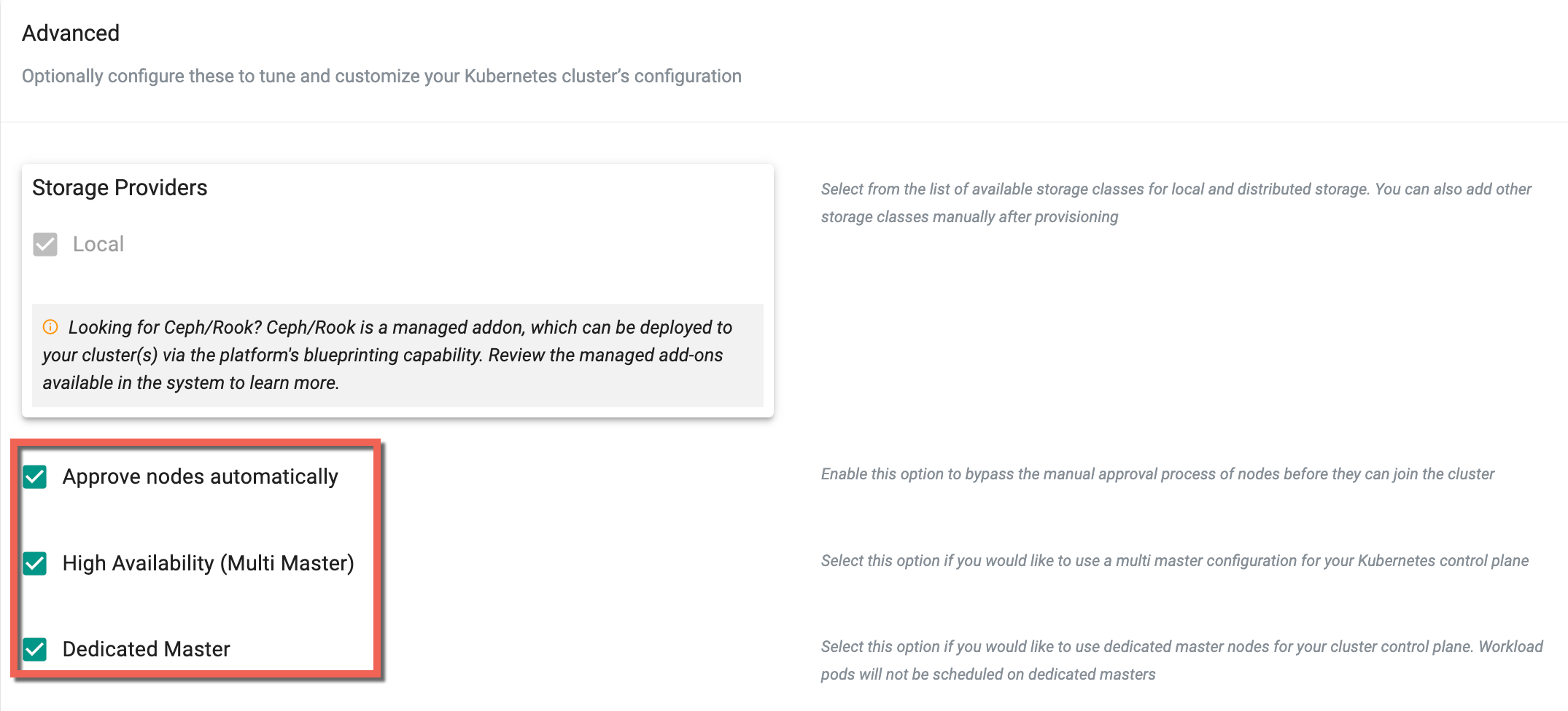 Advanced Settings