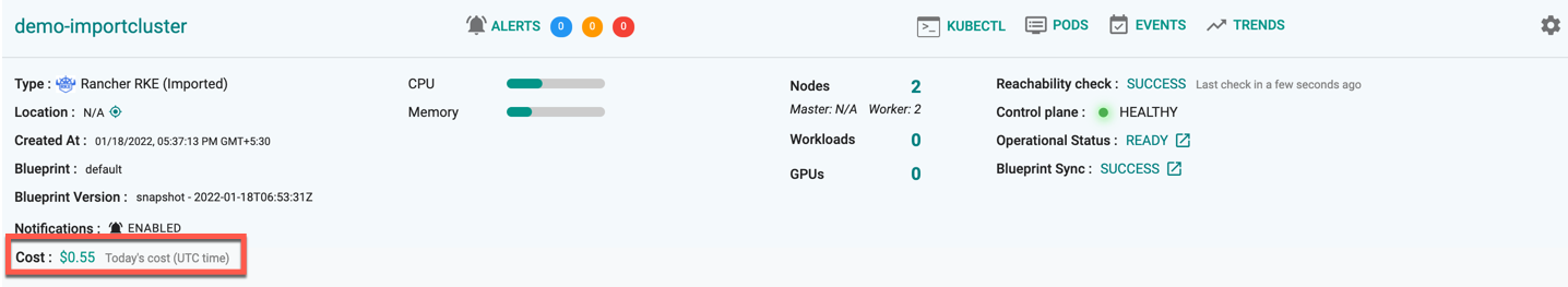 Imported Cluster