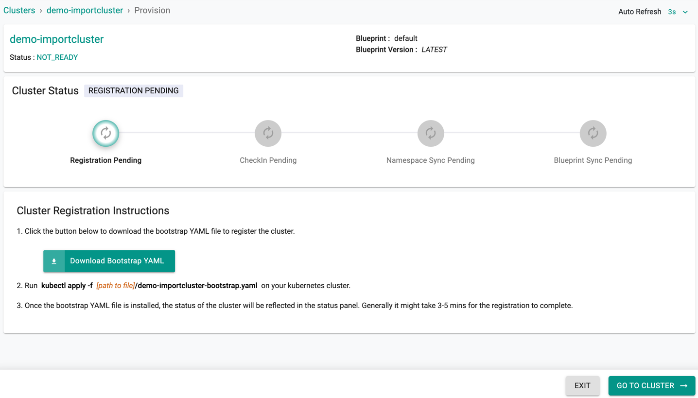 Register Cluster Config