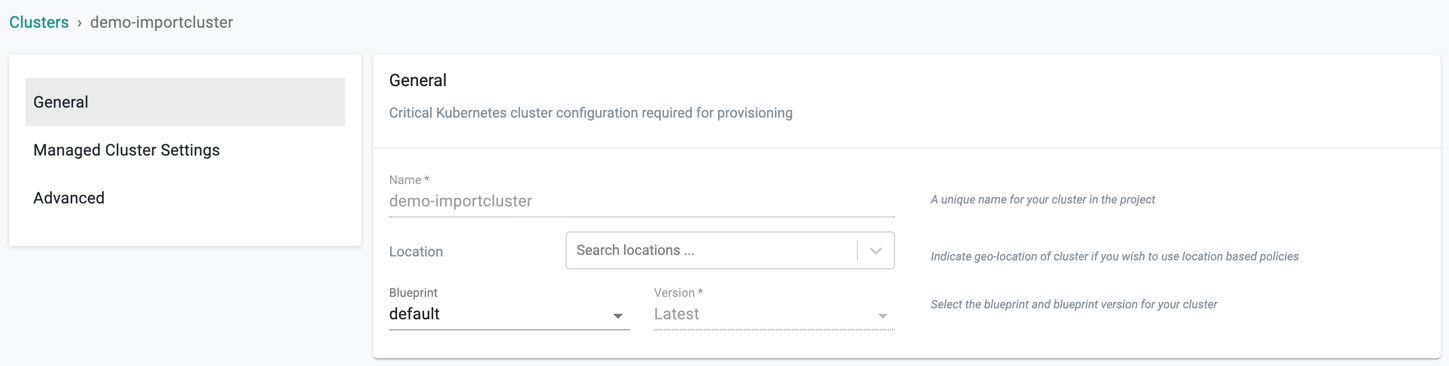 New Cluster Initial Config