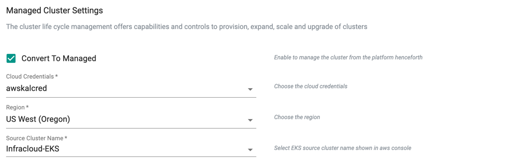 New Cluster Initial Config