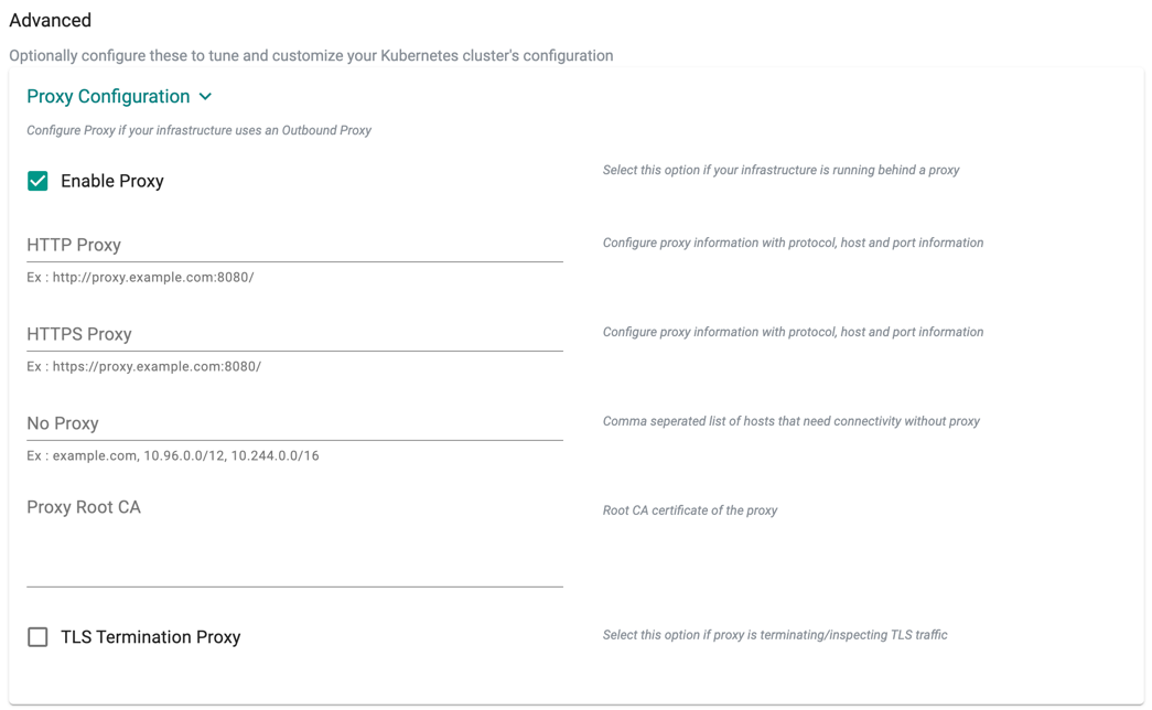 Forward Proxy Config