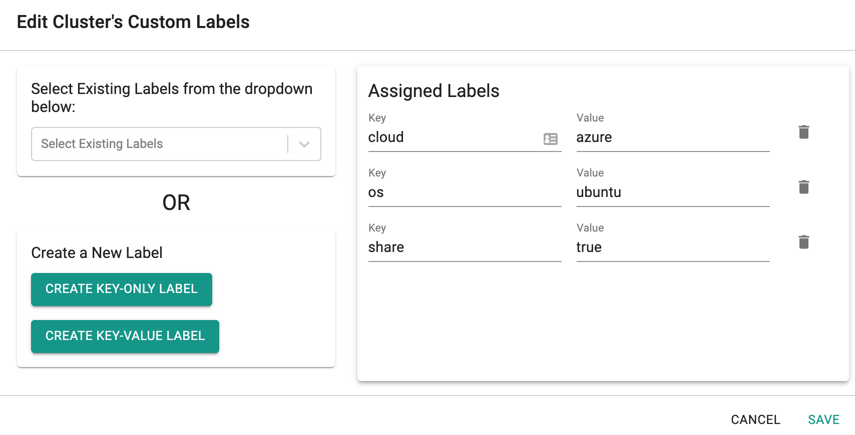 Add Custom Cluster Labels