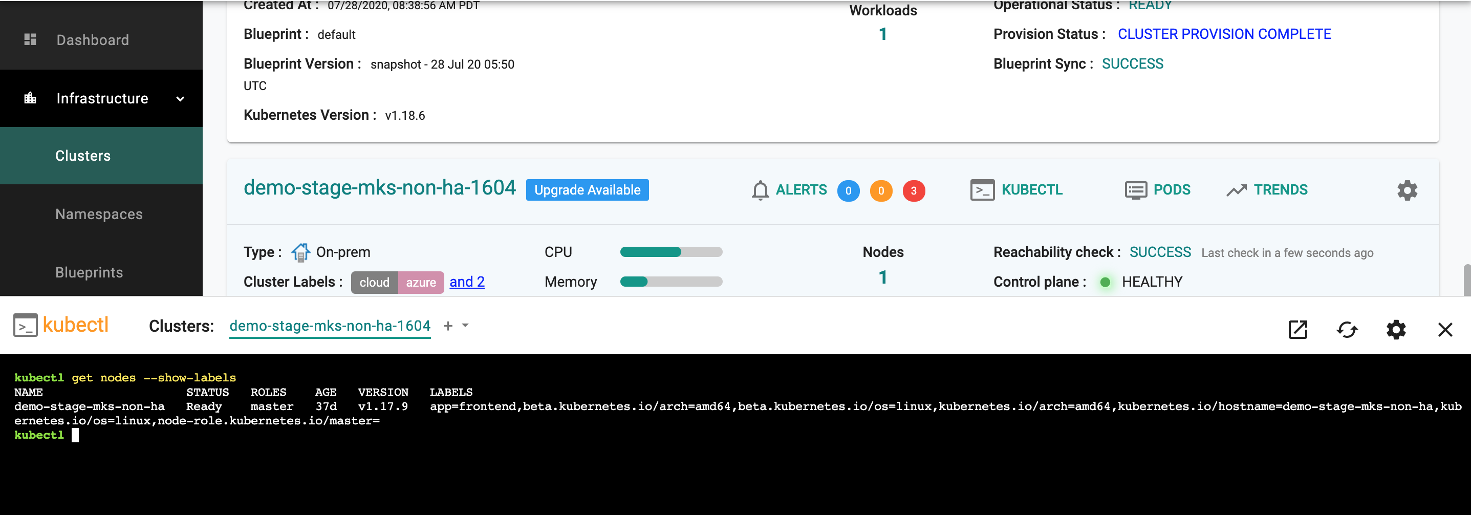 KubeCTL View Node Labels