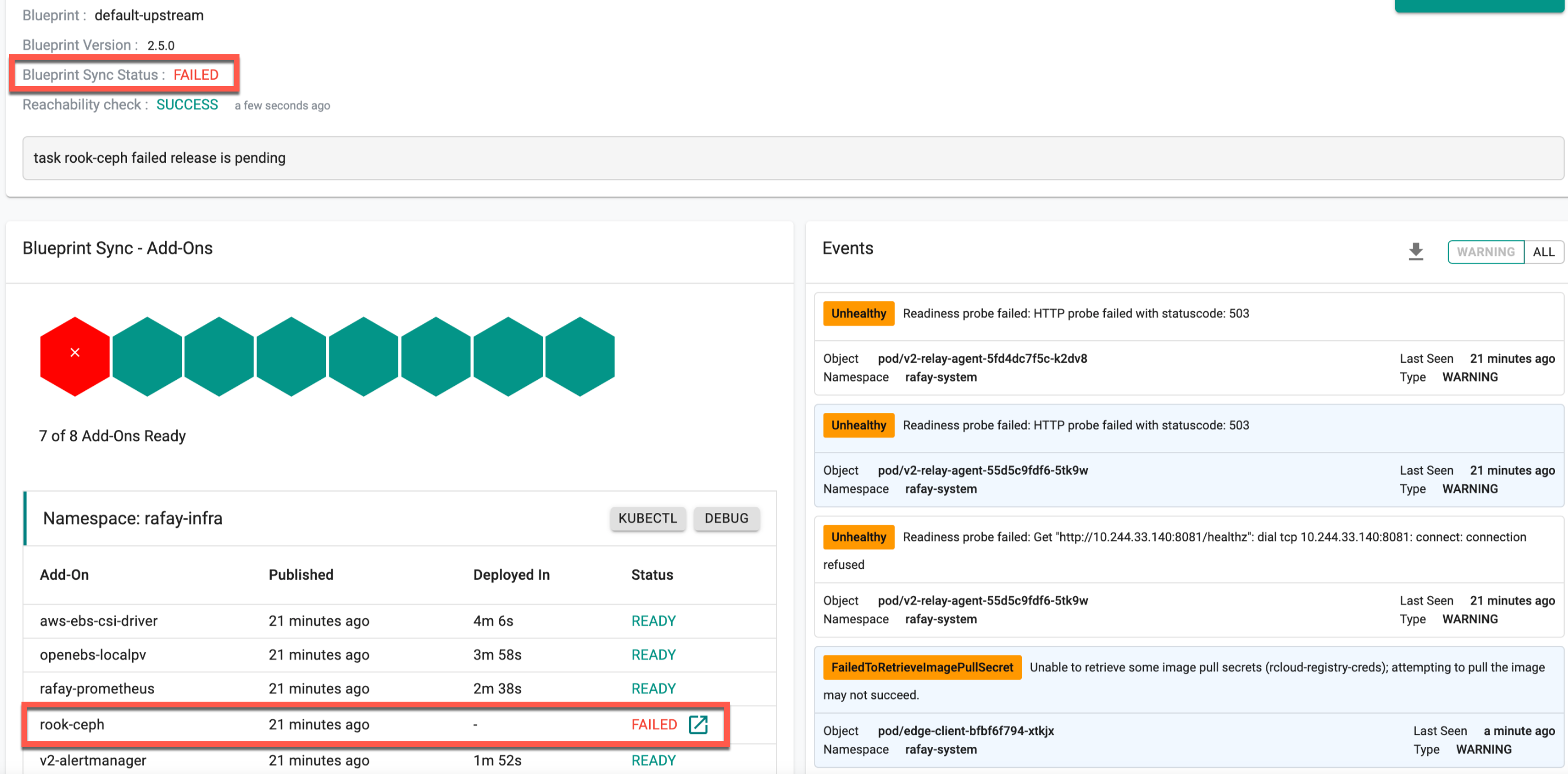 Provisioning Failure