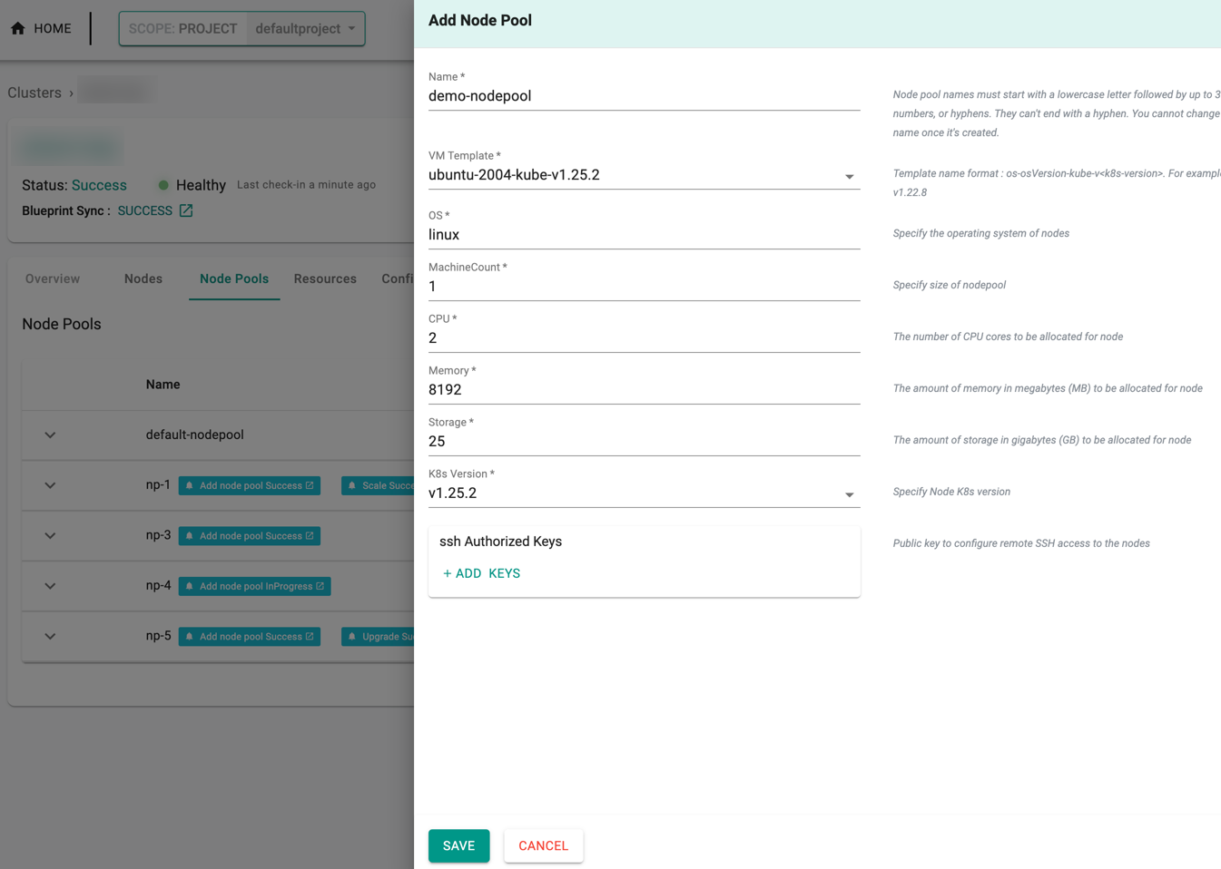 Add Node Pool