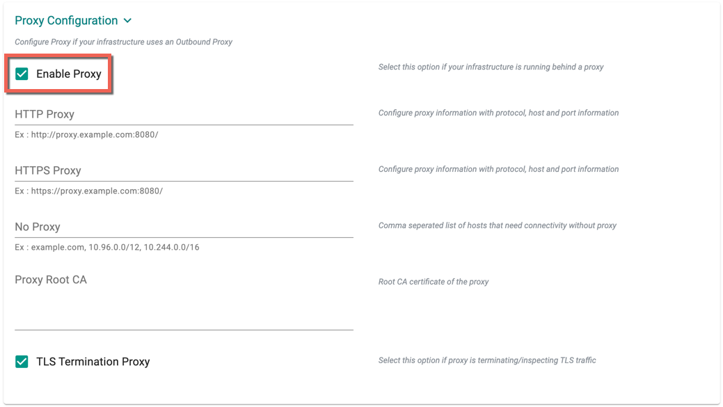 Proxy Settings