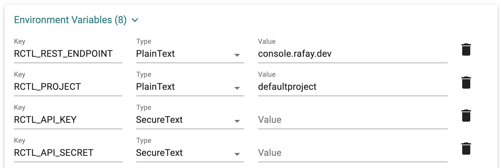 Env Variables