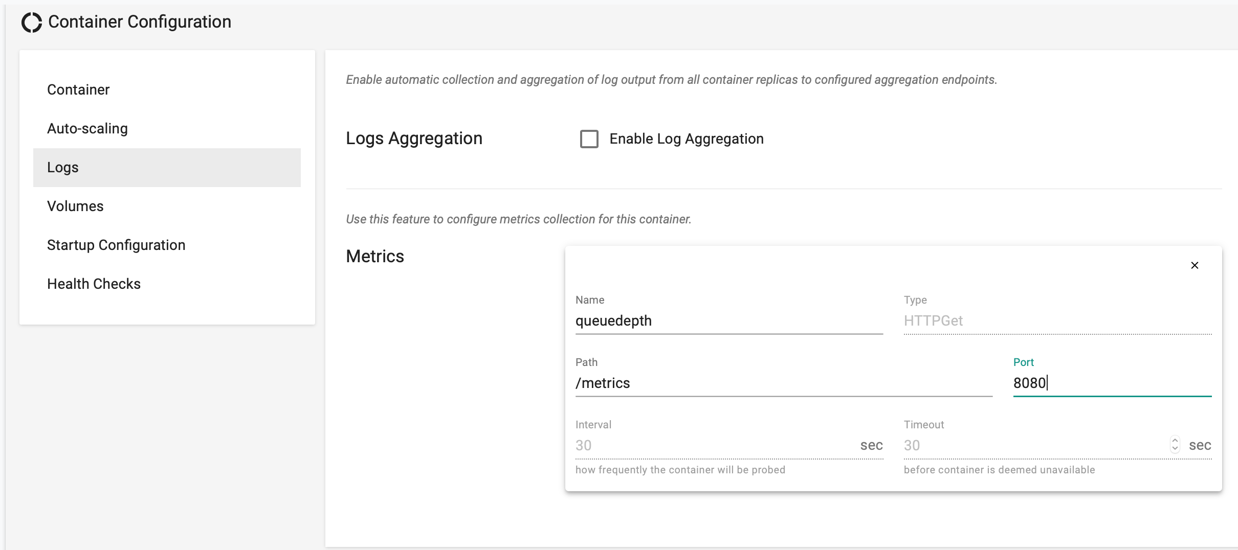 Configure Custom Metrics