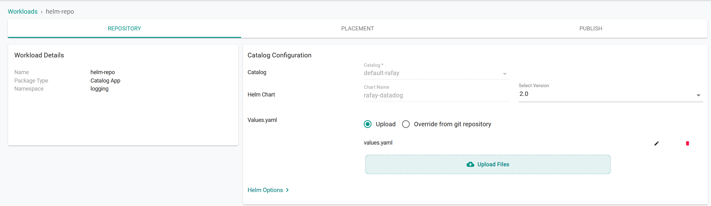 Workload Configuration