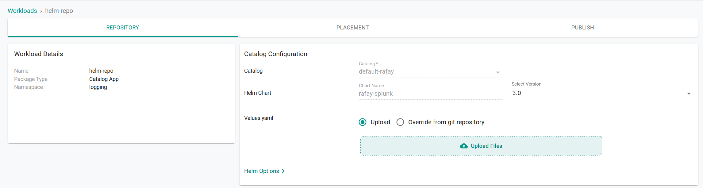 Workload Configuration