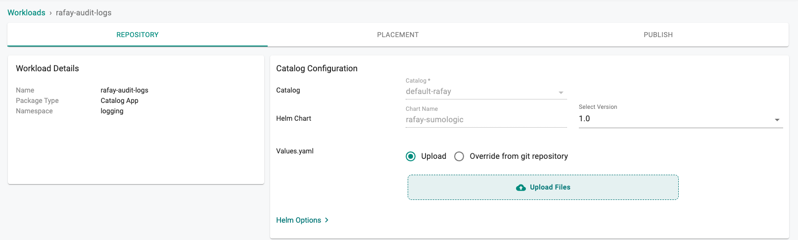 Workload Configuration