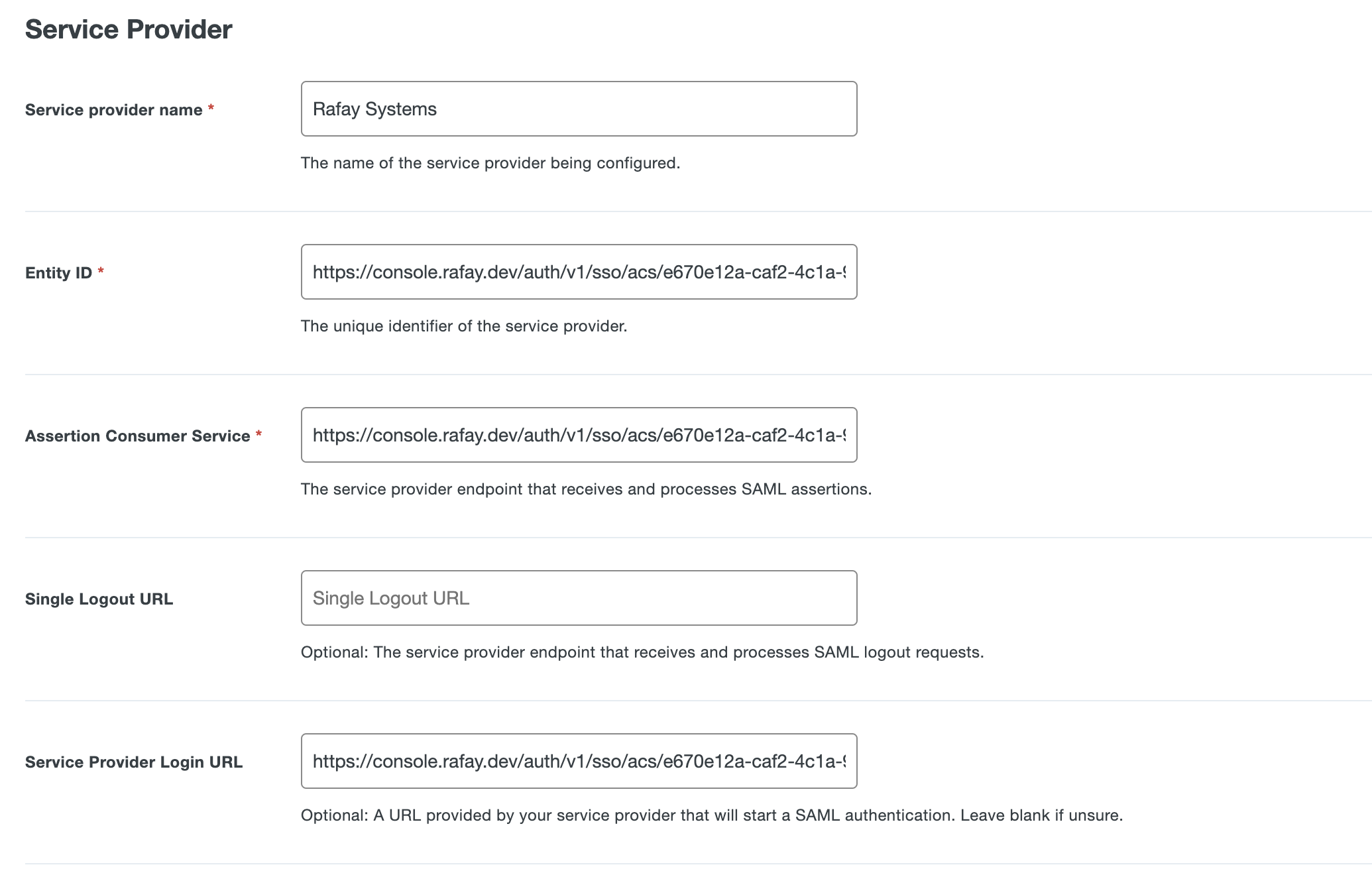 Configure SAML