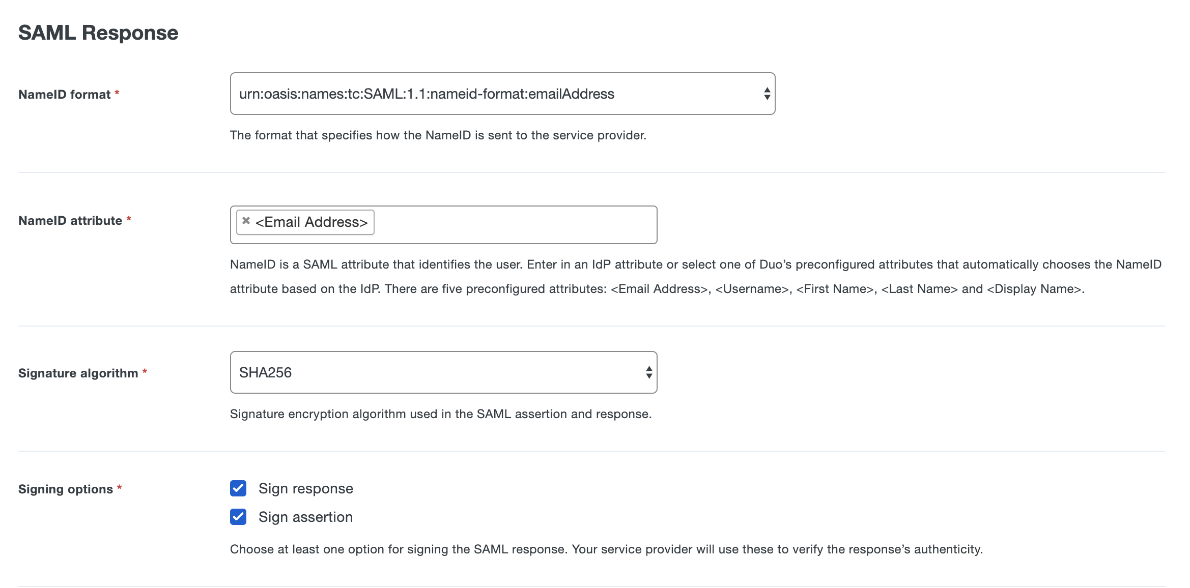 Configure SAML