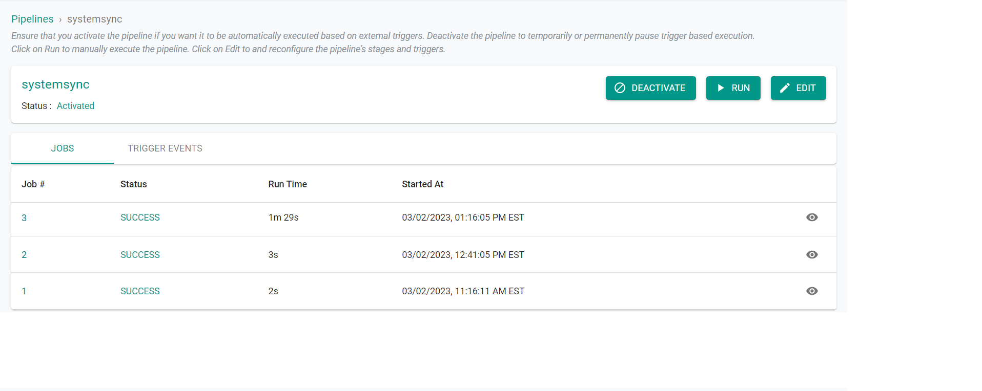 Pipeline Cluster