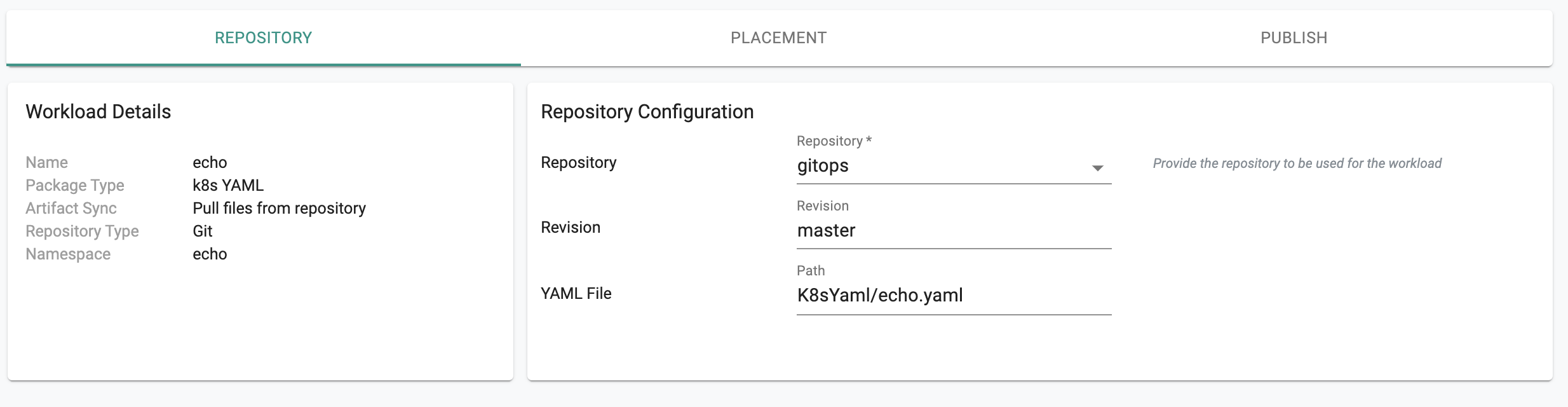 Configure Workload