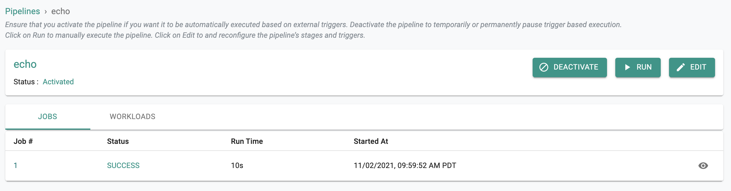 Successful Pipeline Job