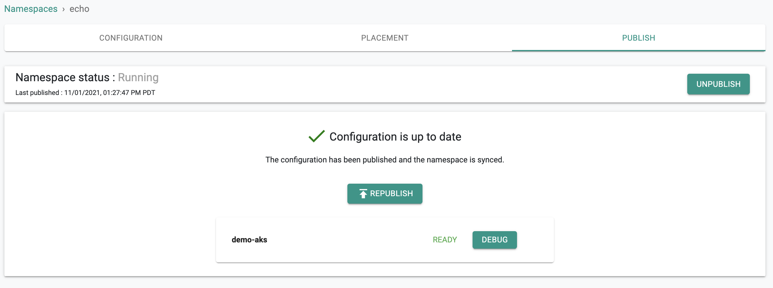 Create Namespace