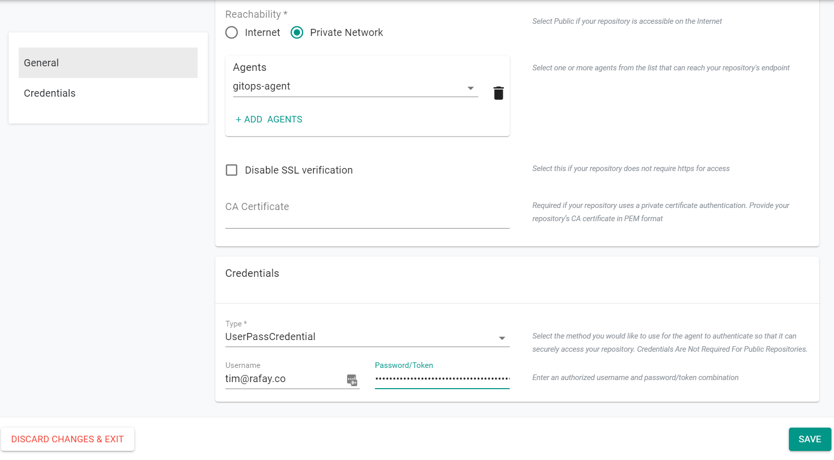 Repo Credentials