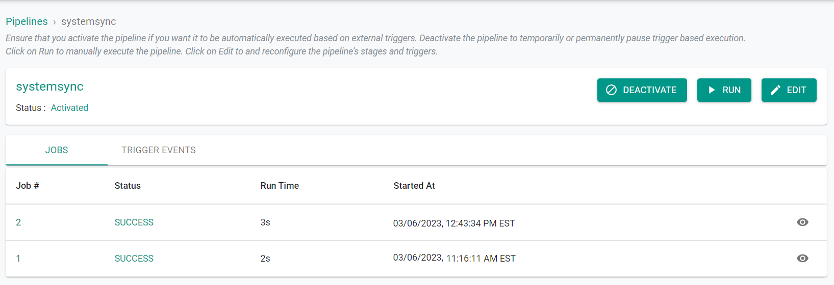 Pipeline Cluster