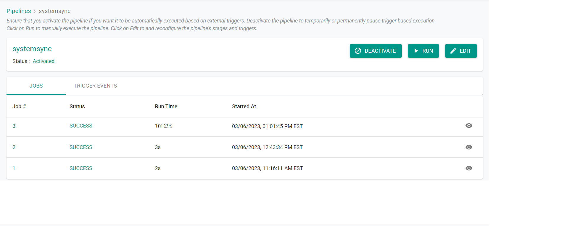 Pipeline Cluster