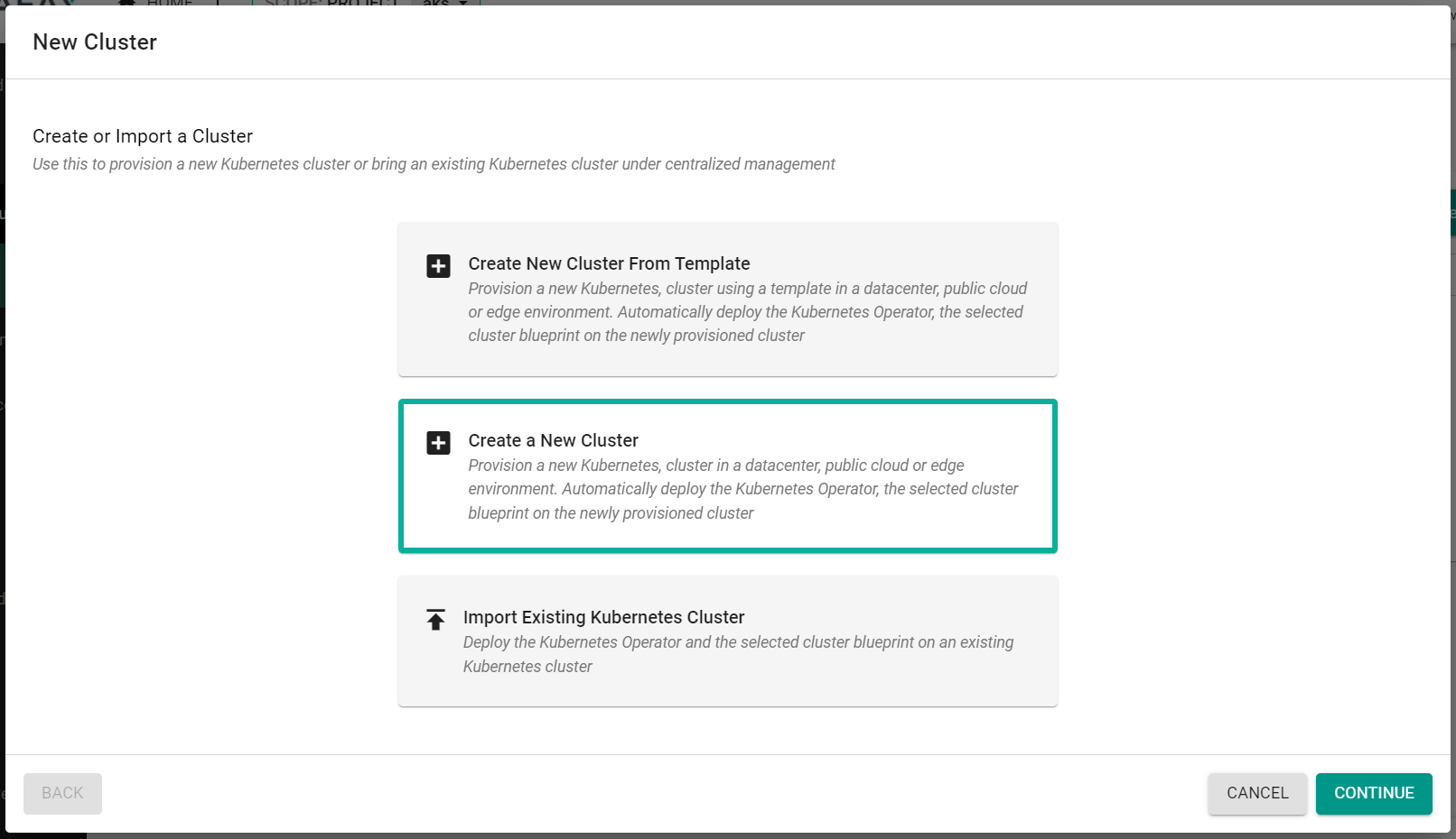 Create Cluster