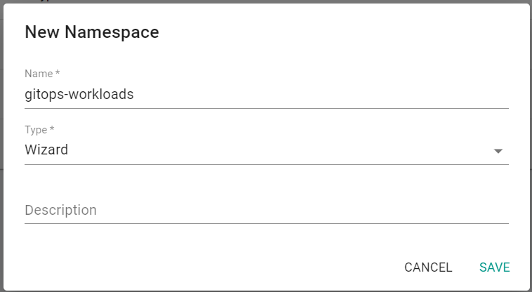 Create Namespace