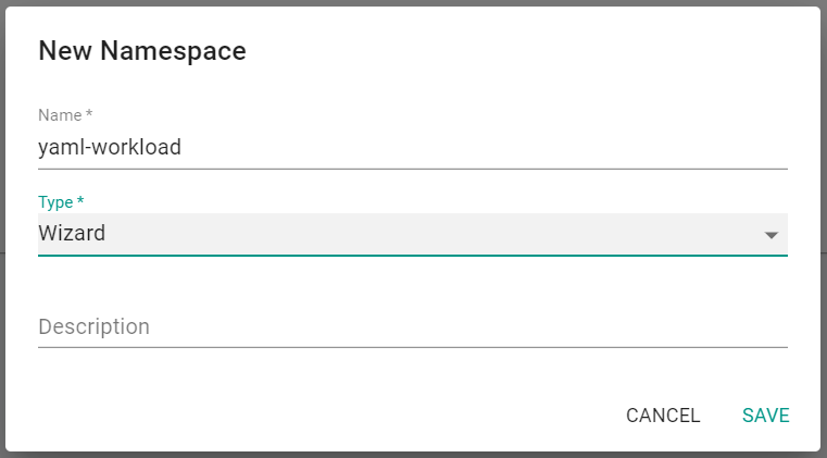 Create Namespace