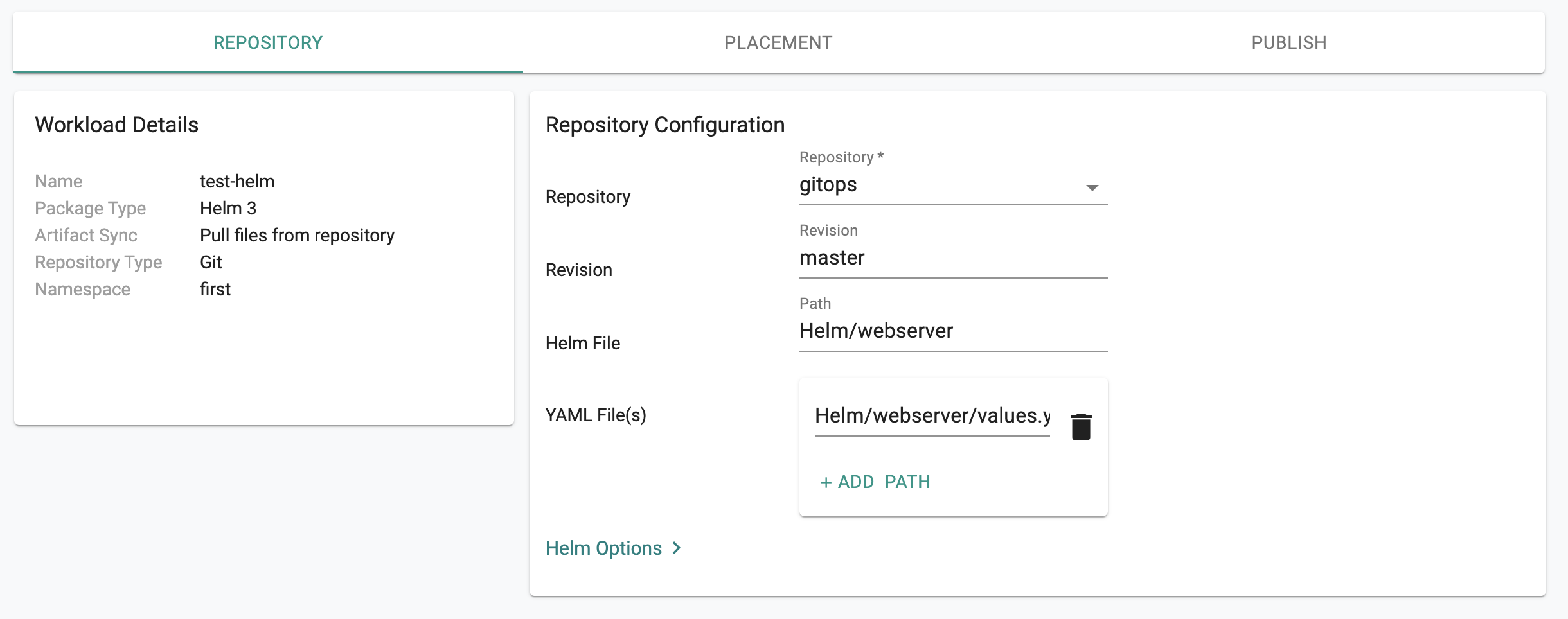 Configure Workload