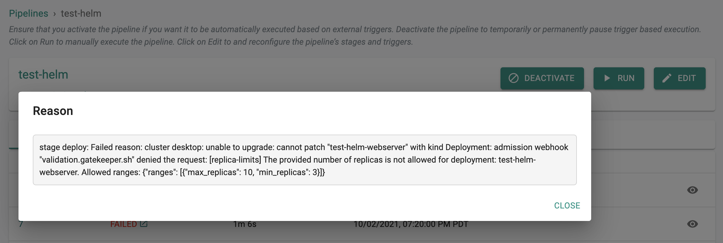 GitOps Pipeline Failed