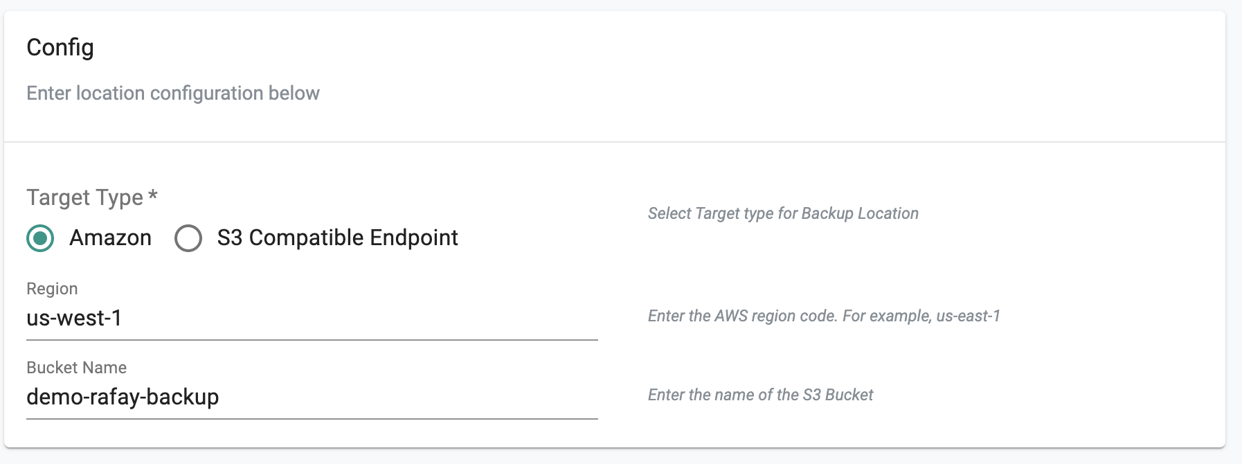 Location Config