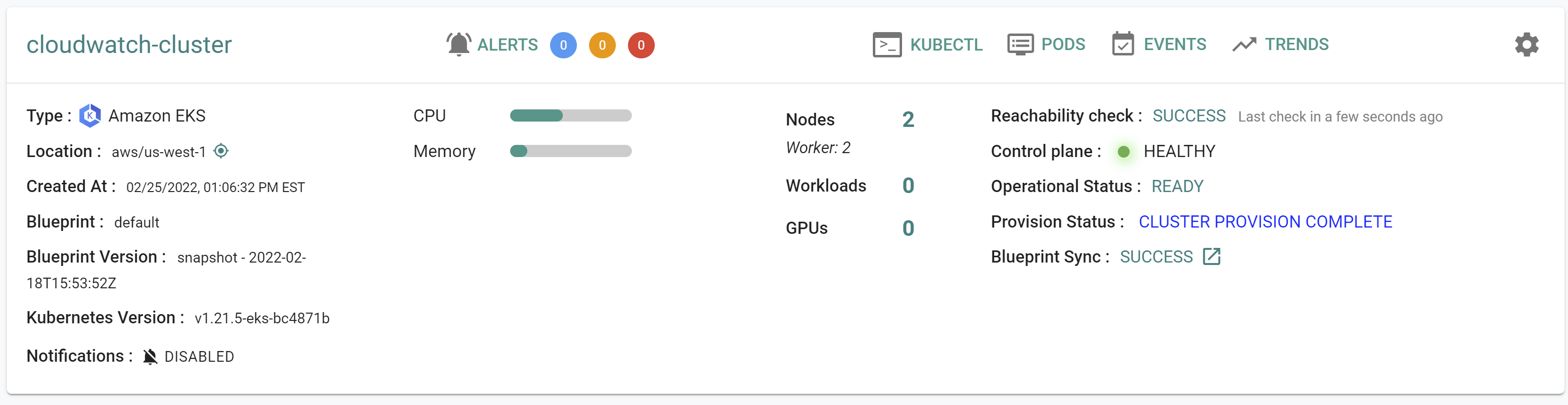 Provisioned Cluster